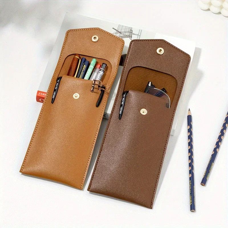 PU Leather LargeCapacity Pencil And Stationery Case 4