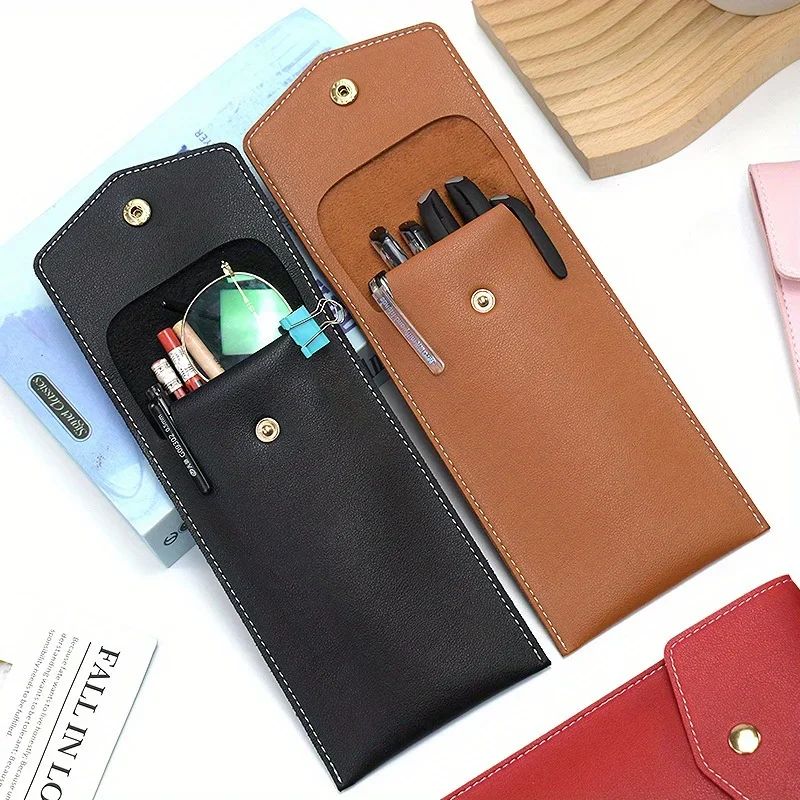 PU Leather LargeCapacity Pencil And Stationery Case 7