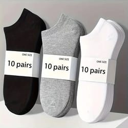 unisex comfort-fit breathable ankle socks (5/10 pack)