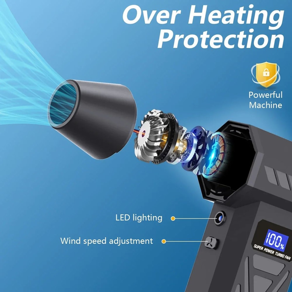 P70 4Gear Cordless Air Blower With LED And Battery Display 2