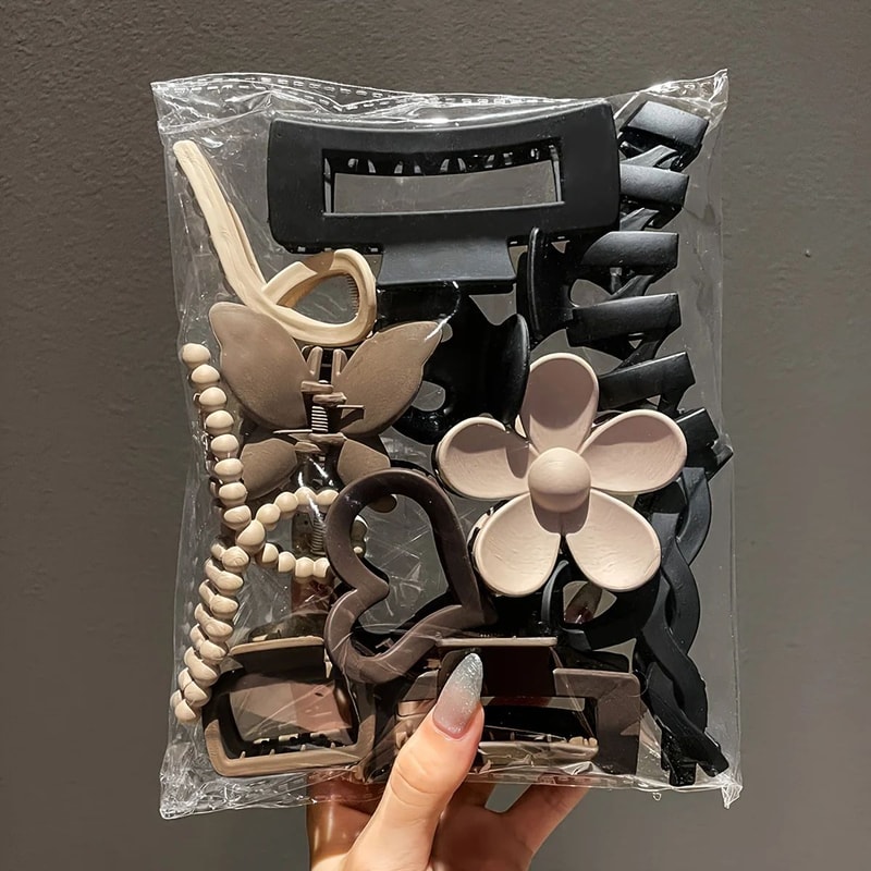 11Piece Womens Frosted HighEnd Hair Clip Set 0