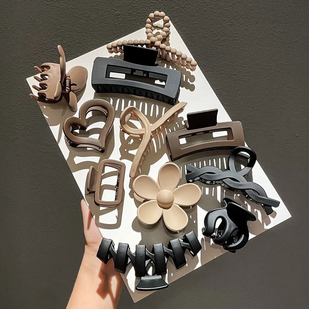 11Piece Womens Frosted HighEnd Hair Clip Set 4