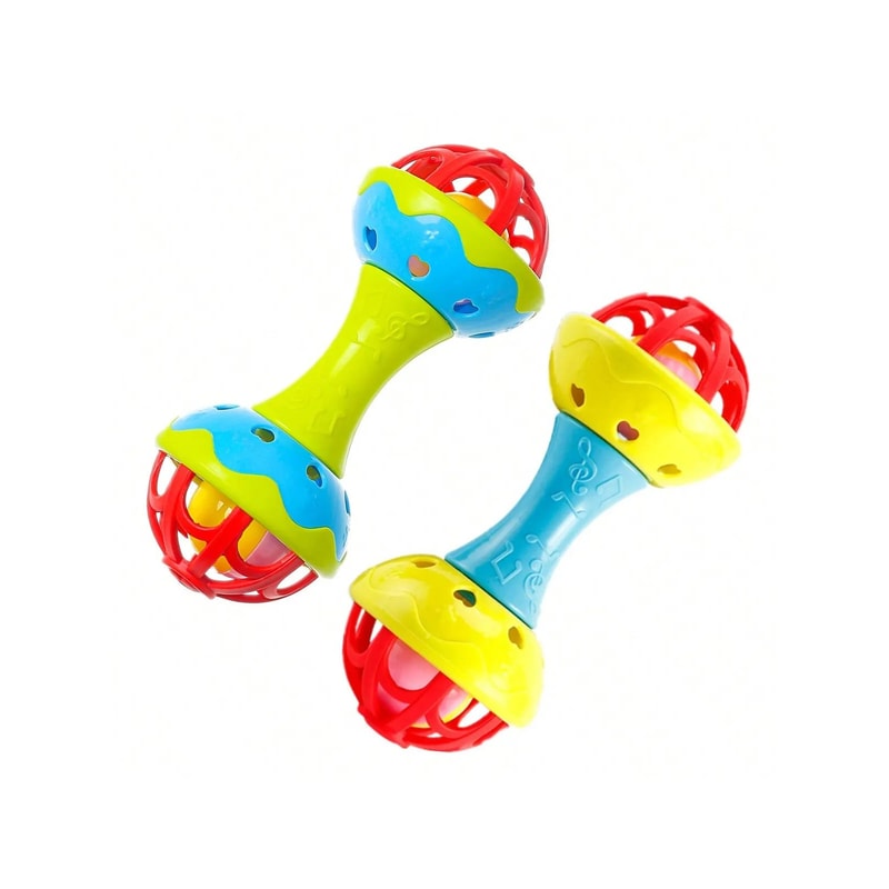 Toddler DoubleHeaded Hand Rattle Toy 4