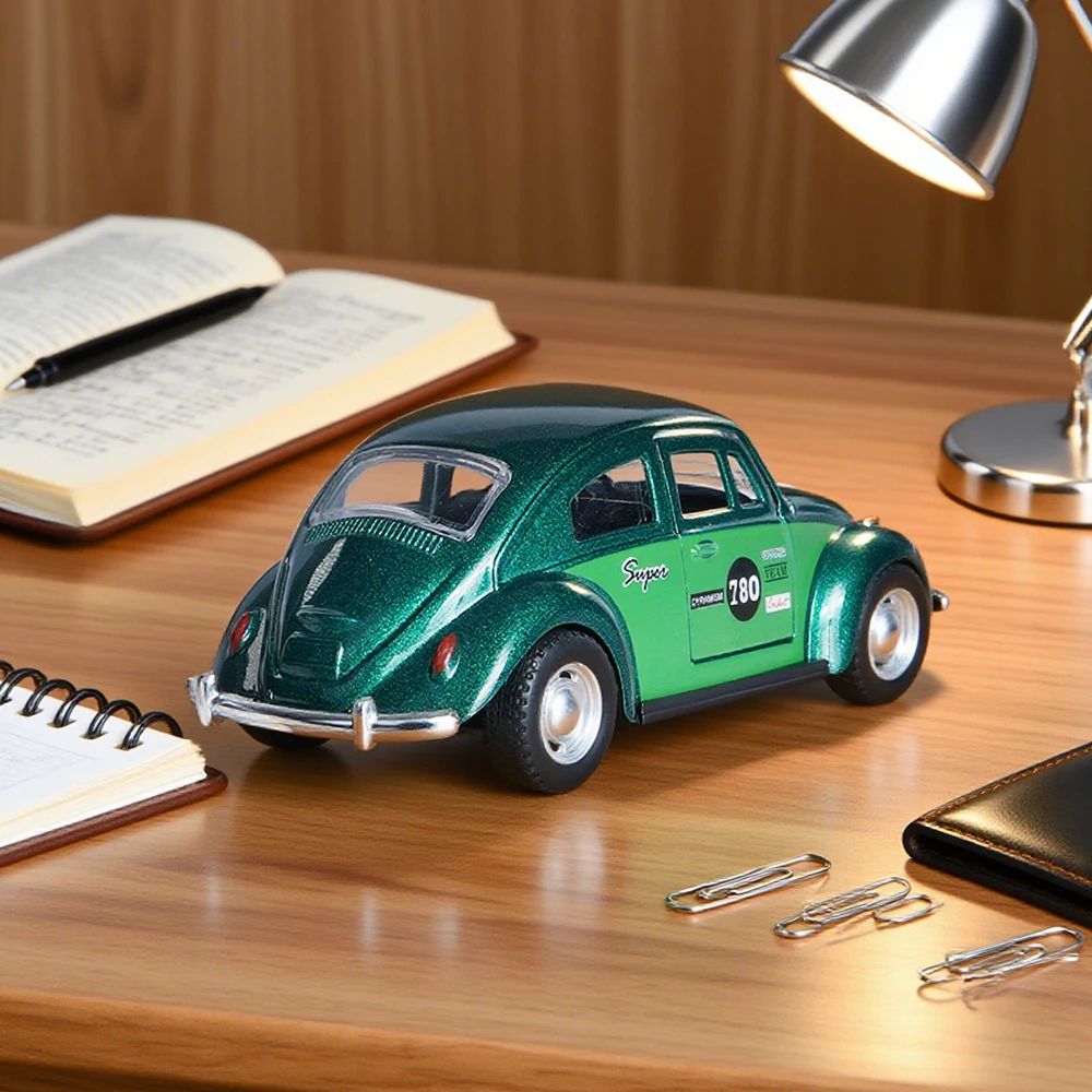 Retro Green 1 36 Beetle PullBack Alloy Model Car 2