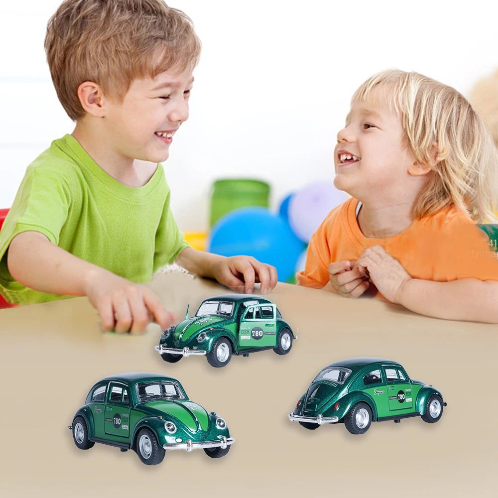 Retro Green 1 36 Beetle PullBack Alloy Model Car 7