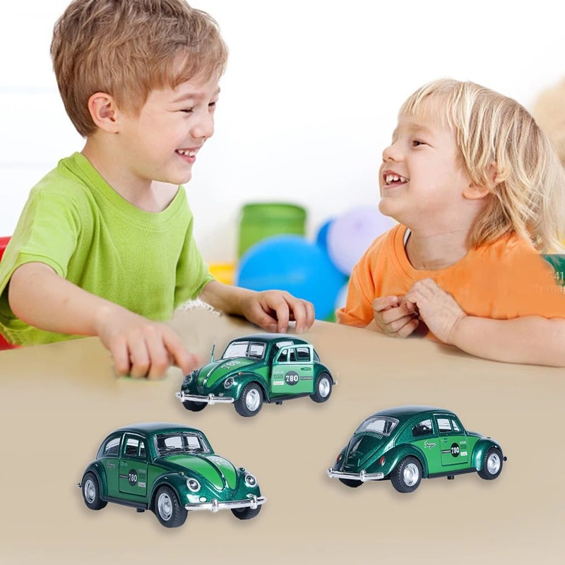 Retro Green 1 36 Beetle PullBack Alloy Model Car 7