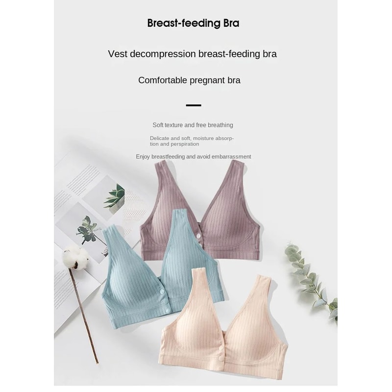 Pure Cotton Plus Size Nursing And Maternity Bra 2