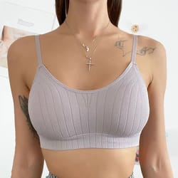 seamless wireless padded bralette crop top