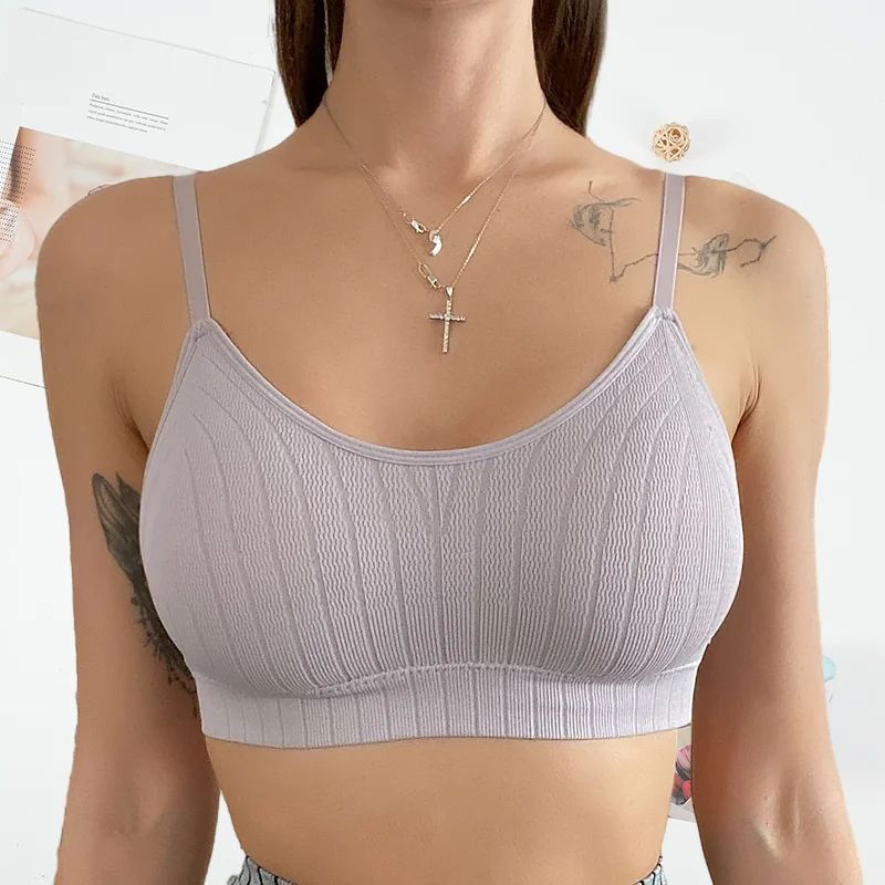 Seamless Wireless Padded Bralette Crop Top 0