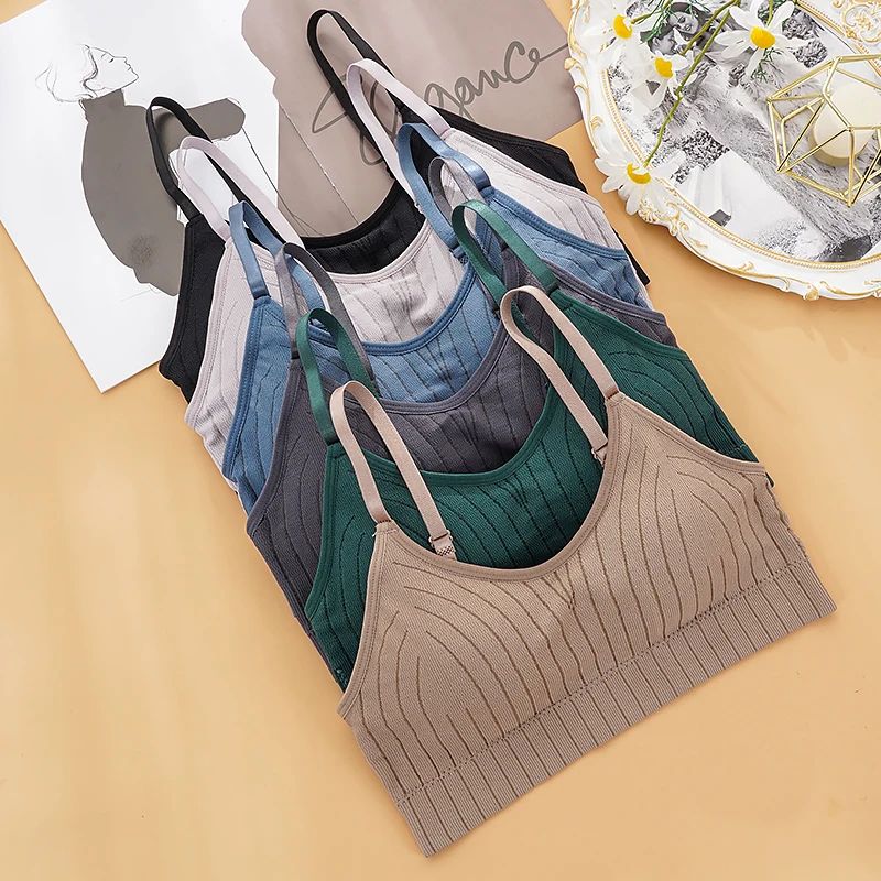 Seamless Wireless Padded Bralette Crop Top 1