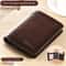Genuine Leather RFID Trifold Wallet For Men Secure Slim Design 9