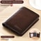 Genuine Leather RFID Trifold Wallet For Men Secure Slim Design 9