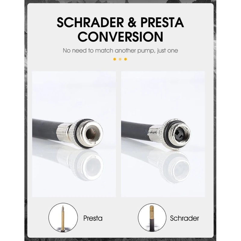 WEST BIKING Mini Bike Pump 100PSI Aluminum Alloy 9