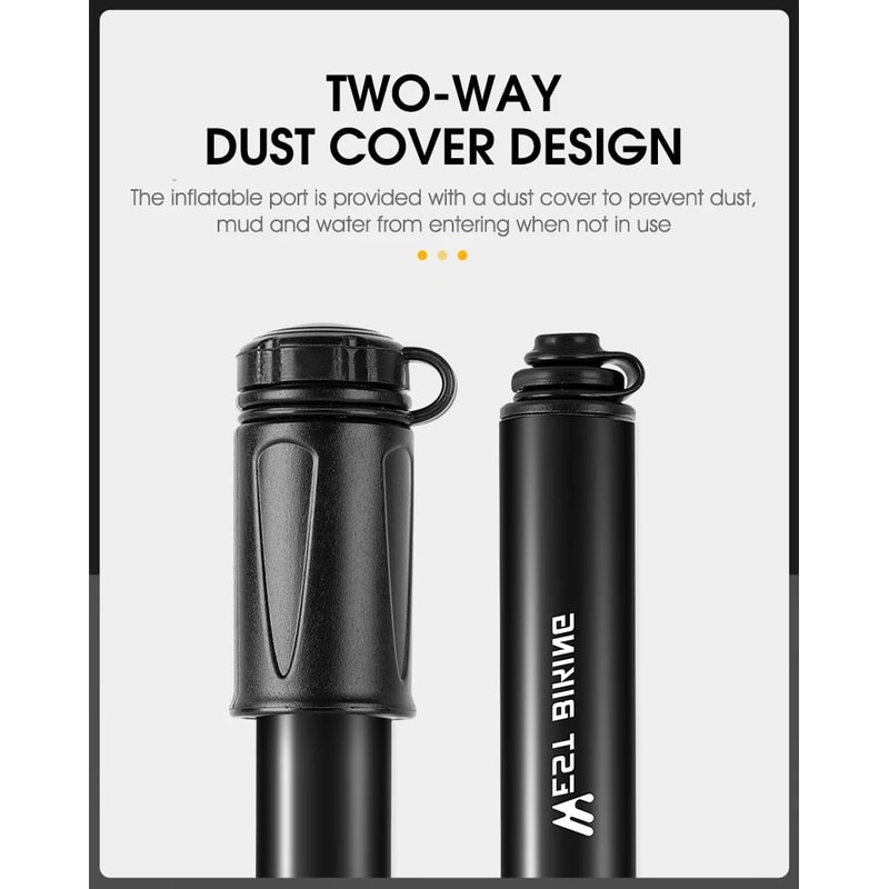 WEST BIKING Mini Bike Pump 100PSI Aluminum Alloy 13