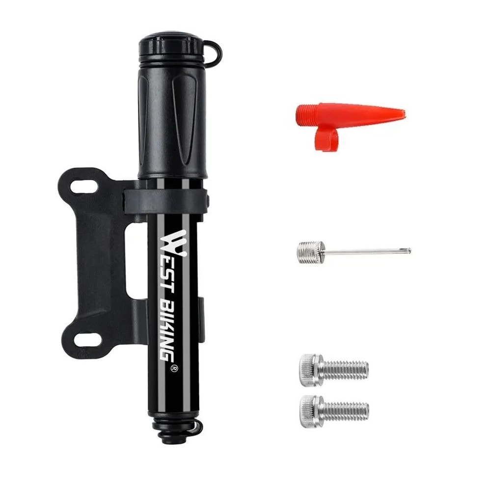 WEST BIKING Mini Bike Pump 100PSI Aluminum Alloy 16