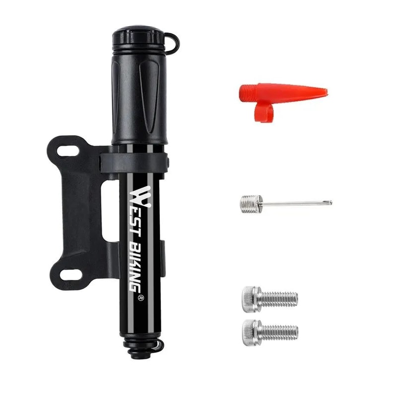 WEST BIKING Mini Bike Pump 100PSI Aluminum Alloy 16