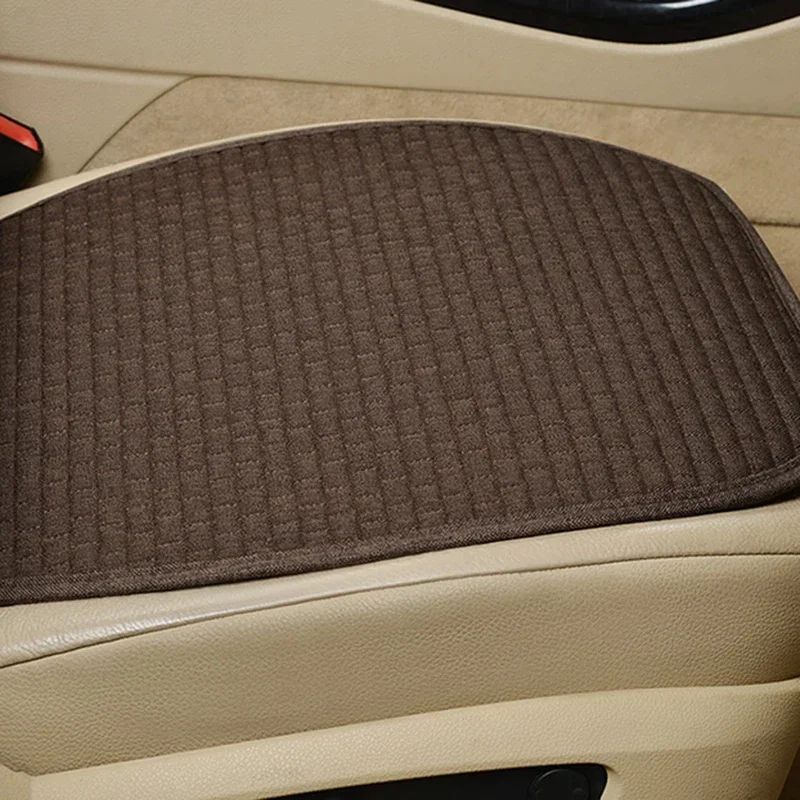 Universal Breathable Linen Car Seat Cover Front Seat Protector 1