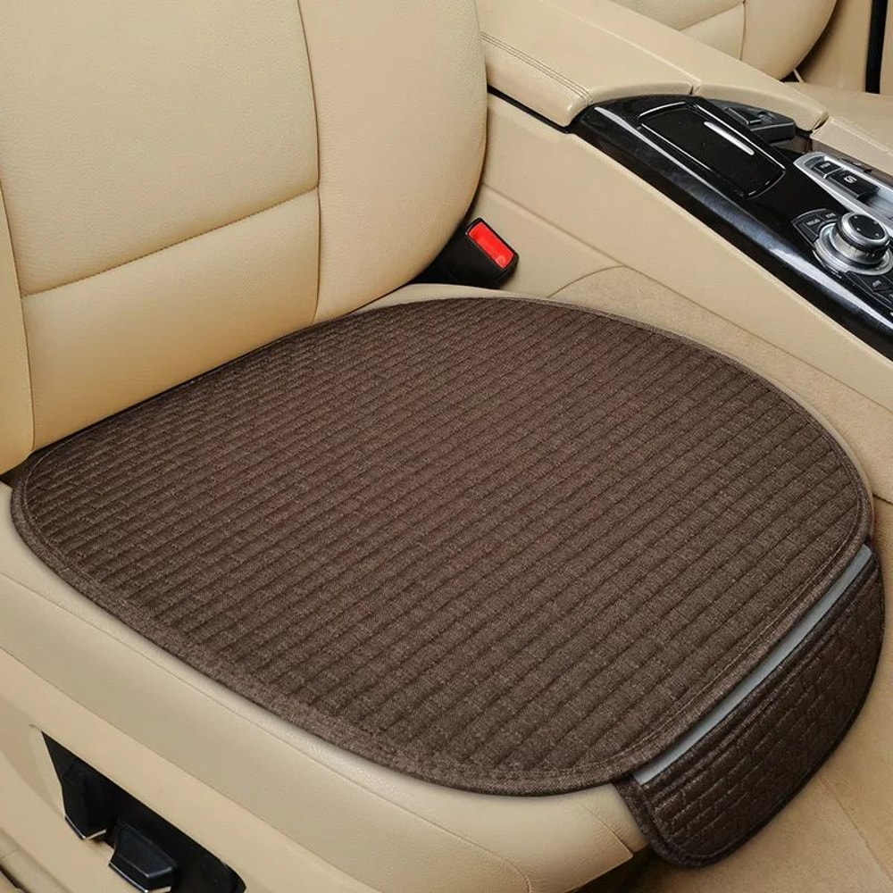 Universal Breathable Linen Car Seat Cover Front Seat Protector 10