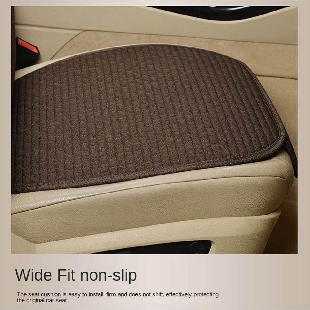 Universal Breathable Linen Car Seat Cover Front Seat Protector 6