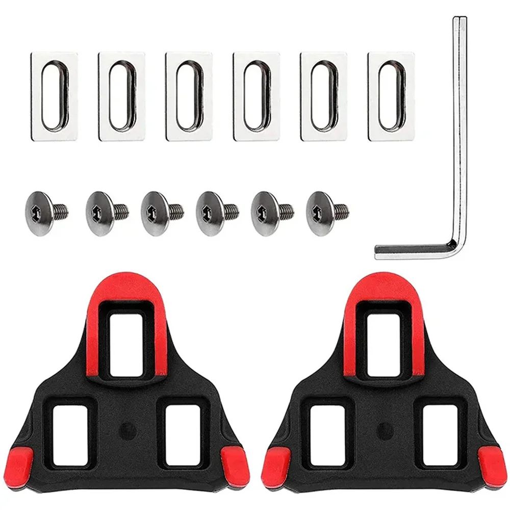 Road Bike Pedal Cleats Selflocking Floating Cycling Shoe Plates 0