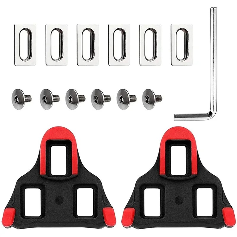 Road Bike Pedal Cleats Selflocking Floating Cycling Shoe Plates 0