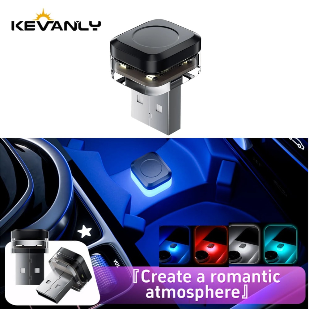 Car USB LED Interior Mood Light Plug And Play 0