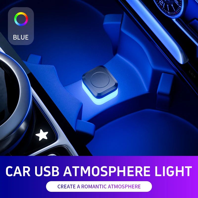 Car USB LED Interior Mood Light Plug And Play 8