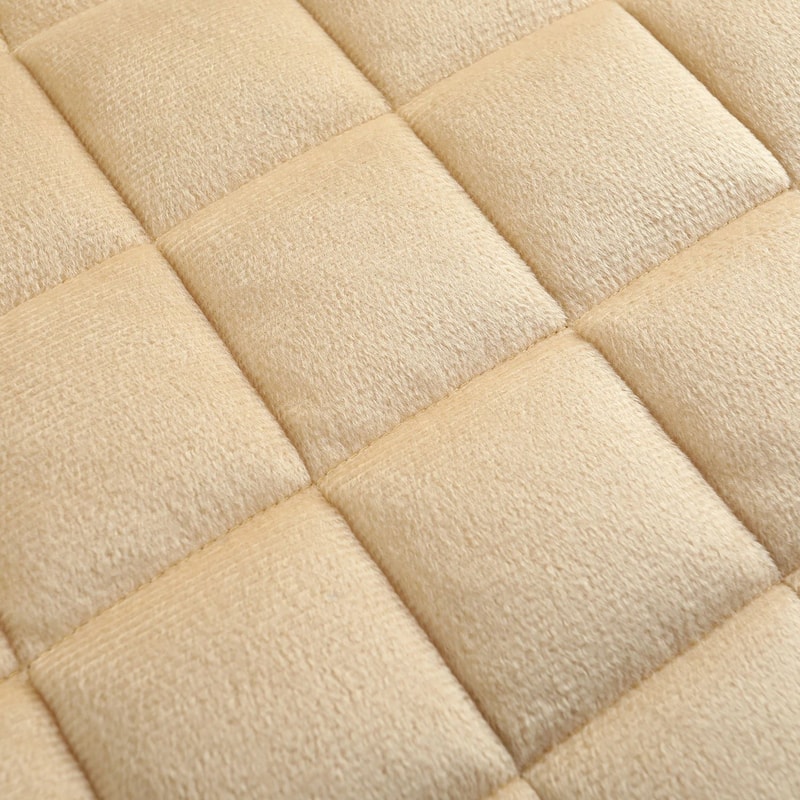 Plaid Embroidered Universal Car Seat Cushion With Storage Bag 1