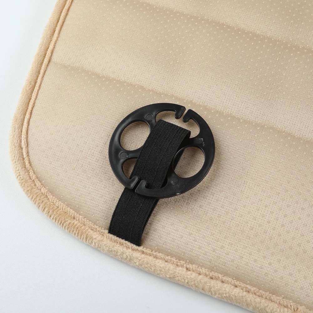 Plaid Embroidered Universal Car Seat Cushion With Storage Bag 4