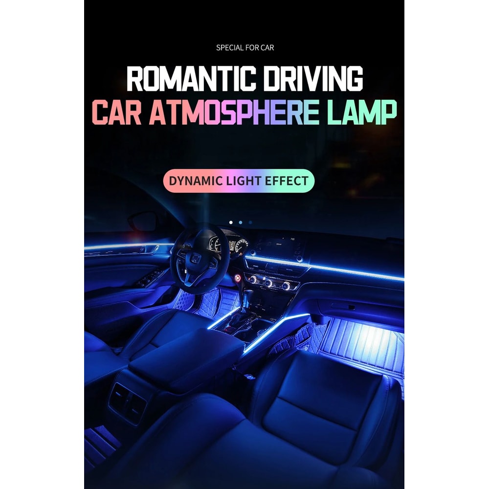 RGB LED Car Ambient Lights 6 10 14 18in1 Interior Atmosphere Lamp Kit 9