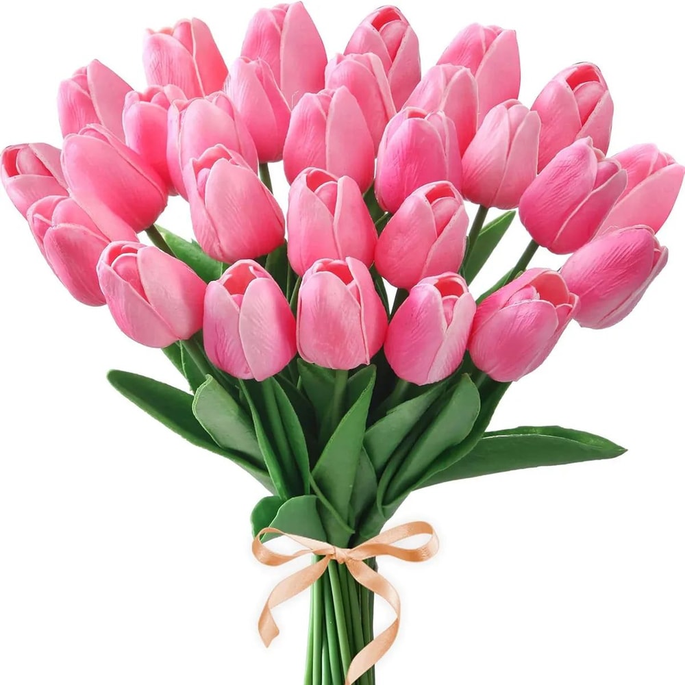 10Pcs Realistic Artificial Tulip Flowers For Home Decor 19