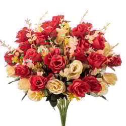 silk rose artificial flowers for wedding home garden decor