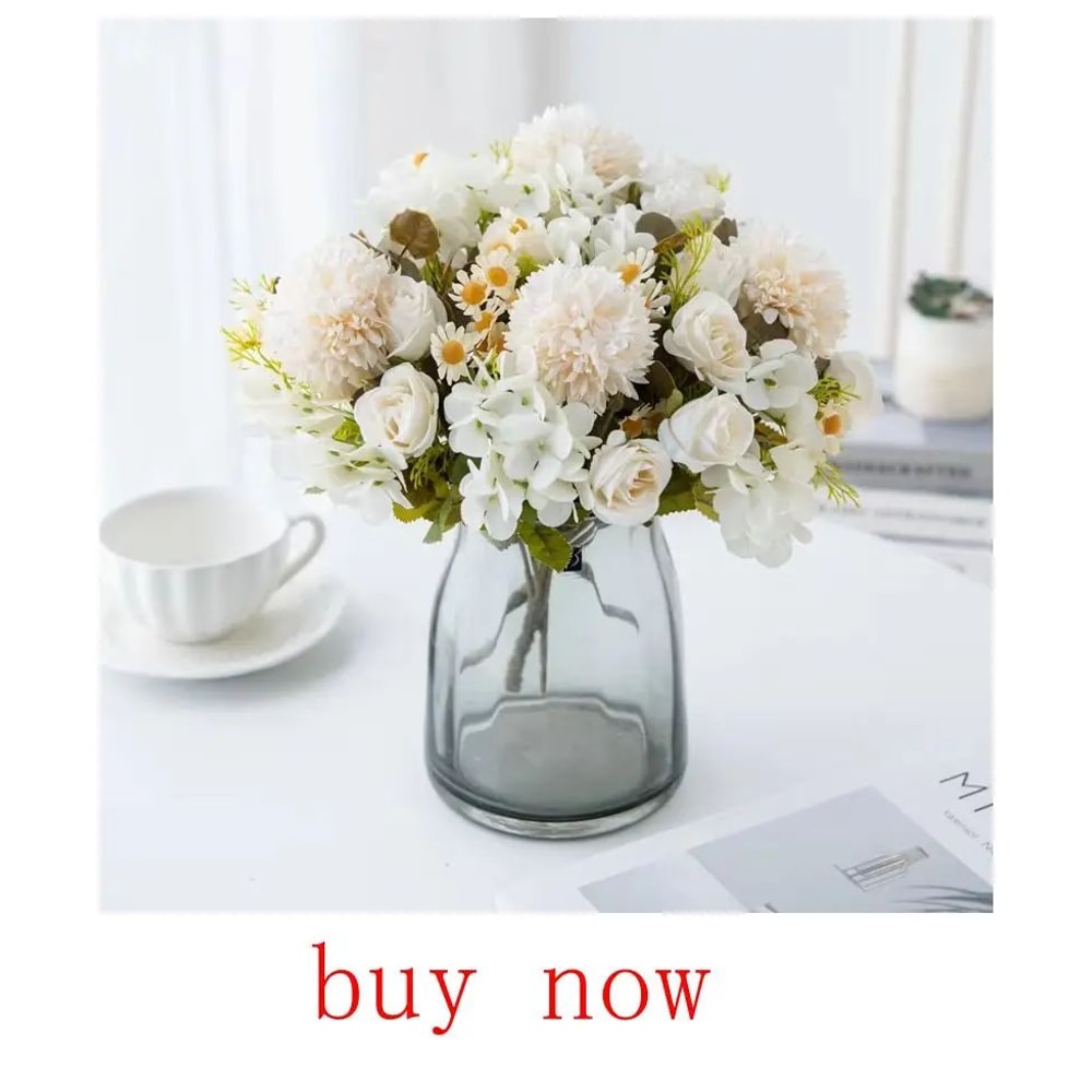 Silk Rose Artificial Flowers For Wedding Home Garden Decor 9