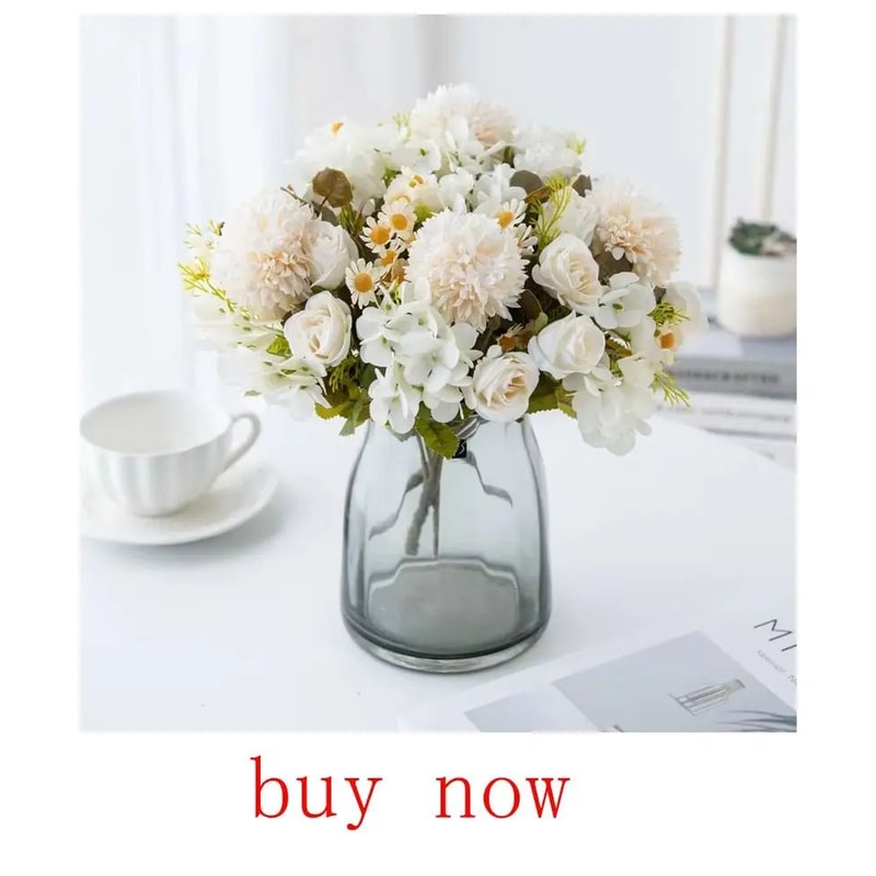 Silk Rose Artificial Flowers For Wedding Home Garden Decor 9