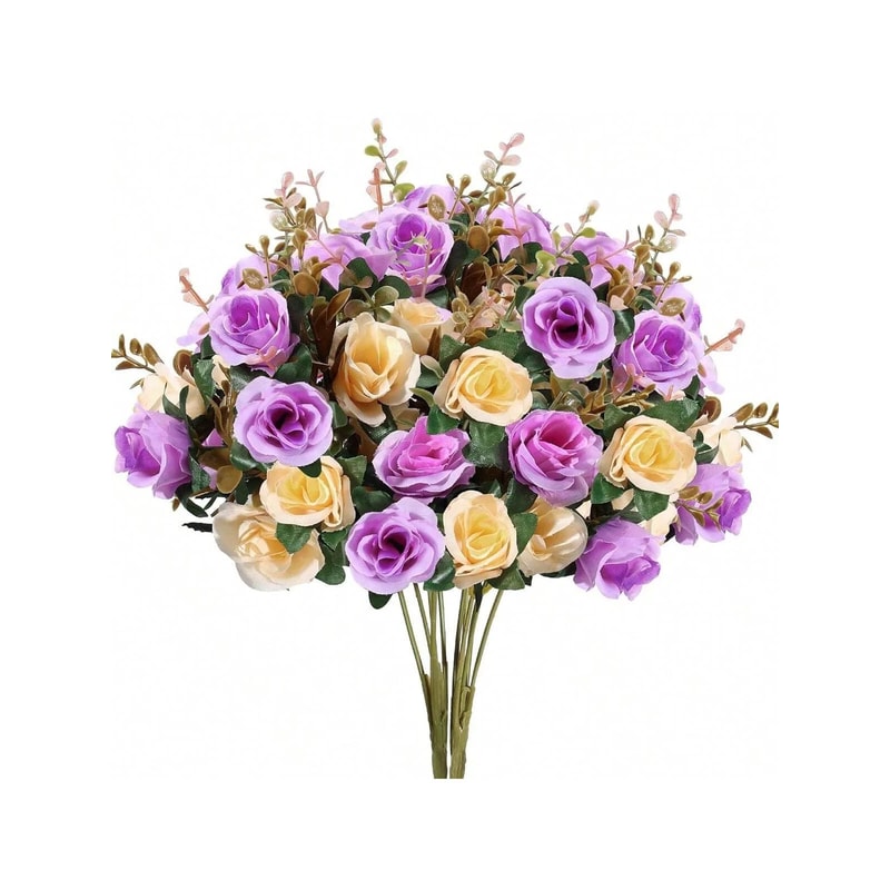 Silk Rose Artificial Flowers For Wedding Home Garden Decor 16