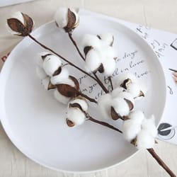 artificial cotton floral spray garland for decor