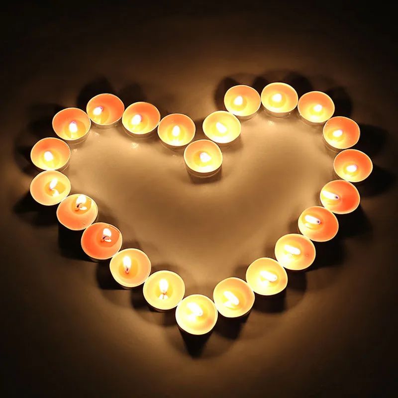 10 Pcs Round Aluminum Tea Candles Smokeless Odorless 9