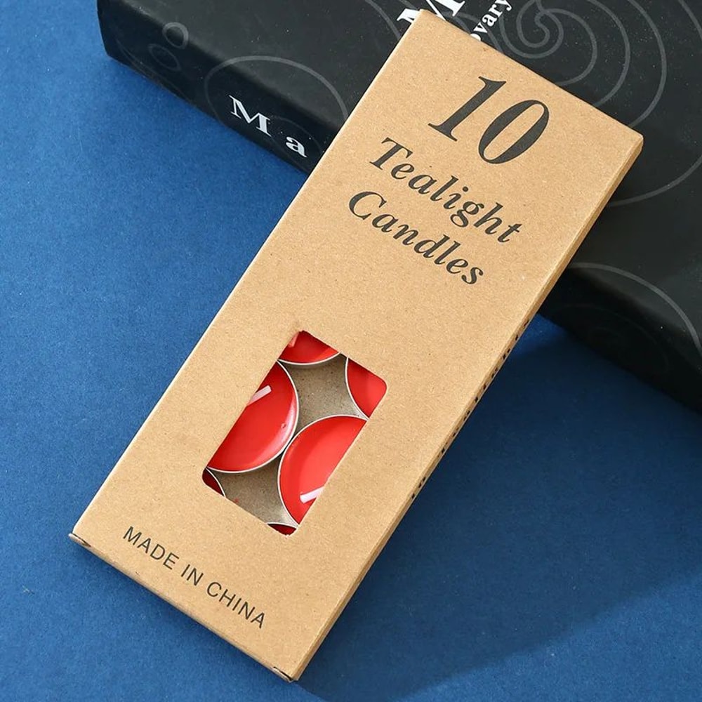 10 Pcs Round Aluminum Tea Candles Smokeless Odorless 11