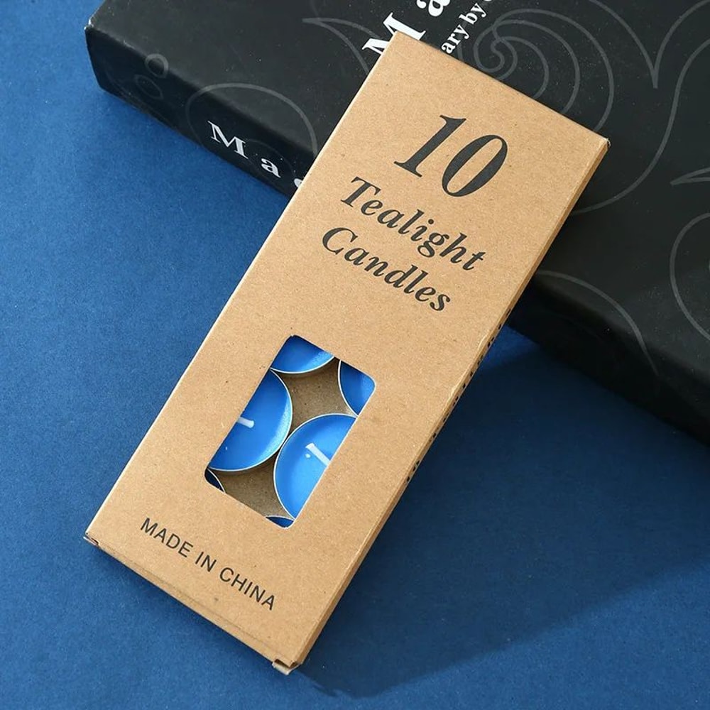 10 Pcs Round Aluminum Tea Candles Smokeless Odorless 13