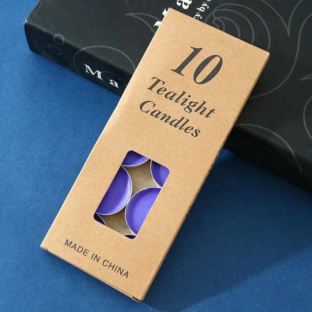 10 Pcs Round Aluminum Tea Candles Smokeless Odorless 10