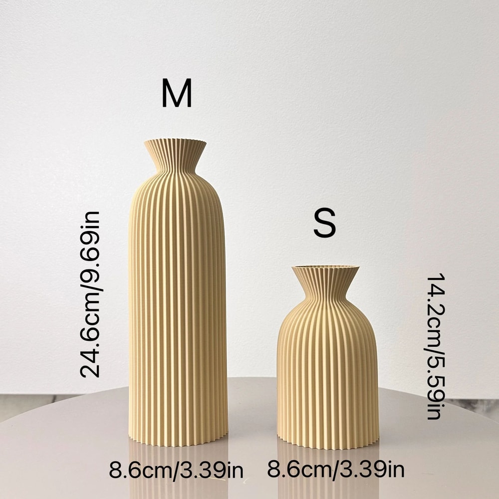 2Piece Wavy Pattern Art Decorative Vases For Home 6