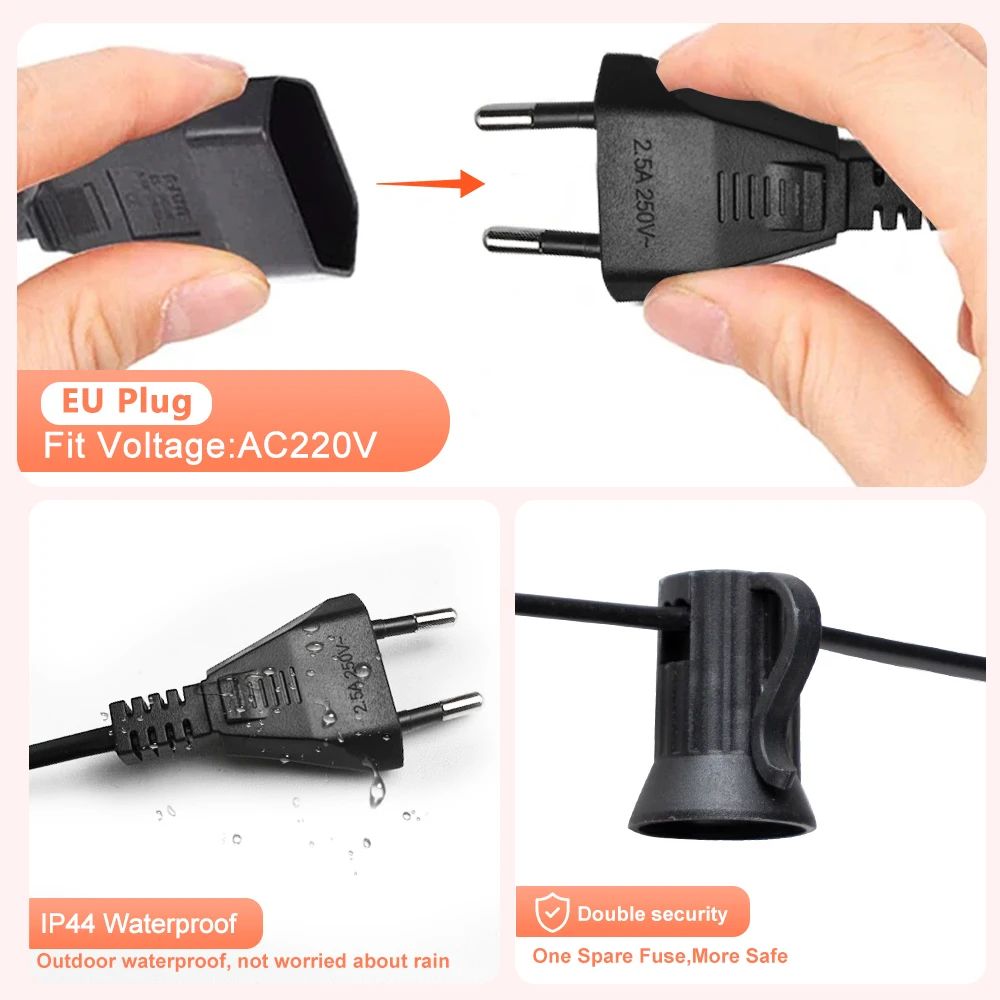 30 M G40 LED Outdoor String Lights 50 Bulbs 6