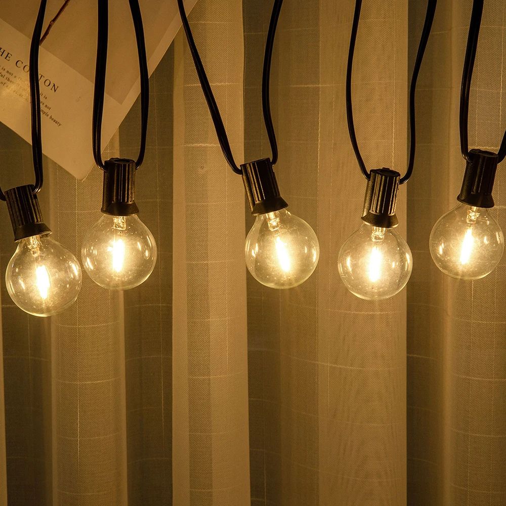 30 M G40 LED Outdoor String Lights 50 Bulbs 12