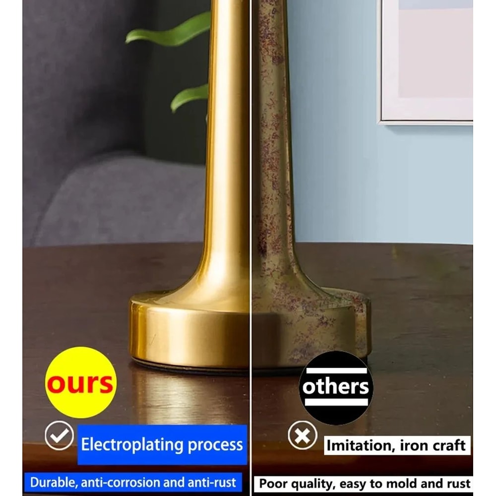 3Color Touch LED Rechargeable Retro Table Lamp 7