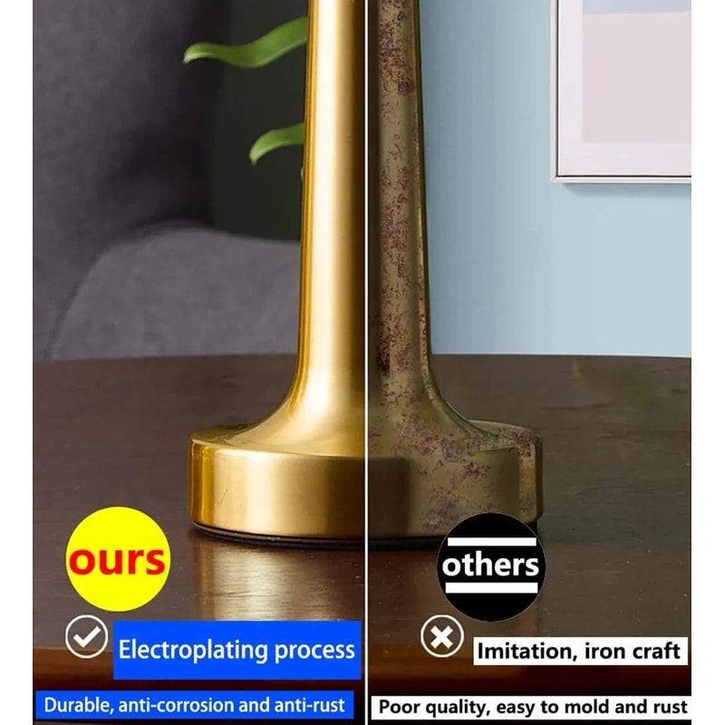 3Color Touch LED Rechargeable Retro Table Lamp 7