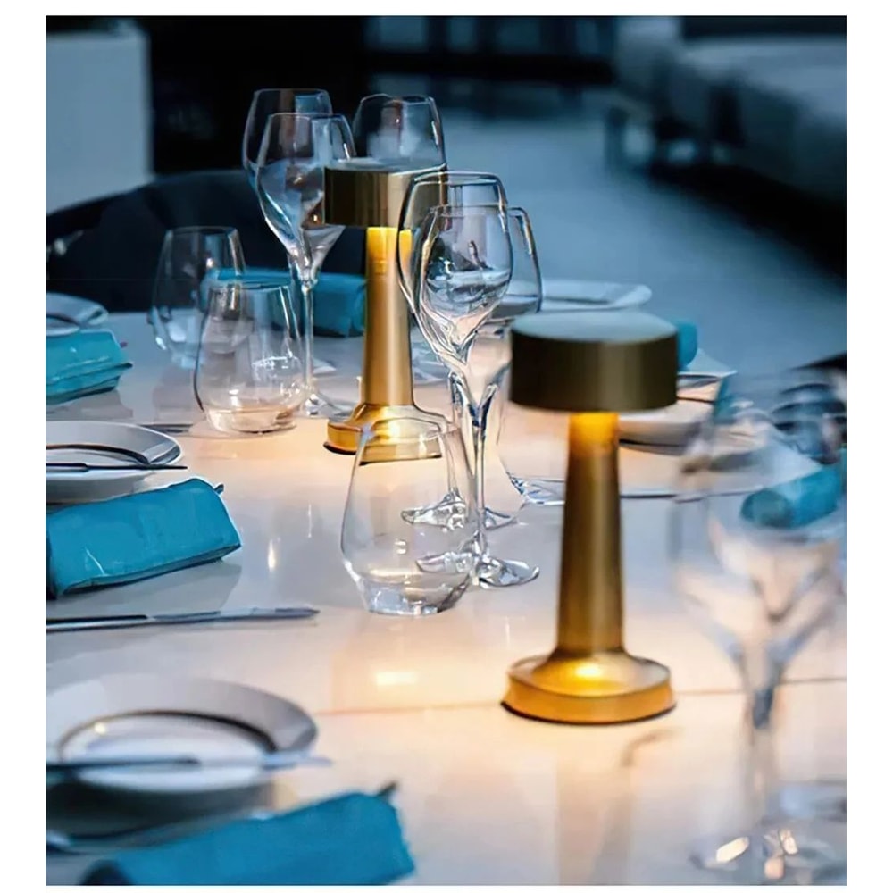 3Color Touch LED Rechargeable Retro Table Lamp 12