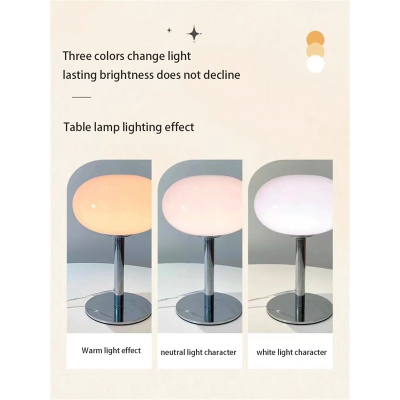 Medieval Cream Glass Lollipop Table Lamp 6