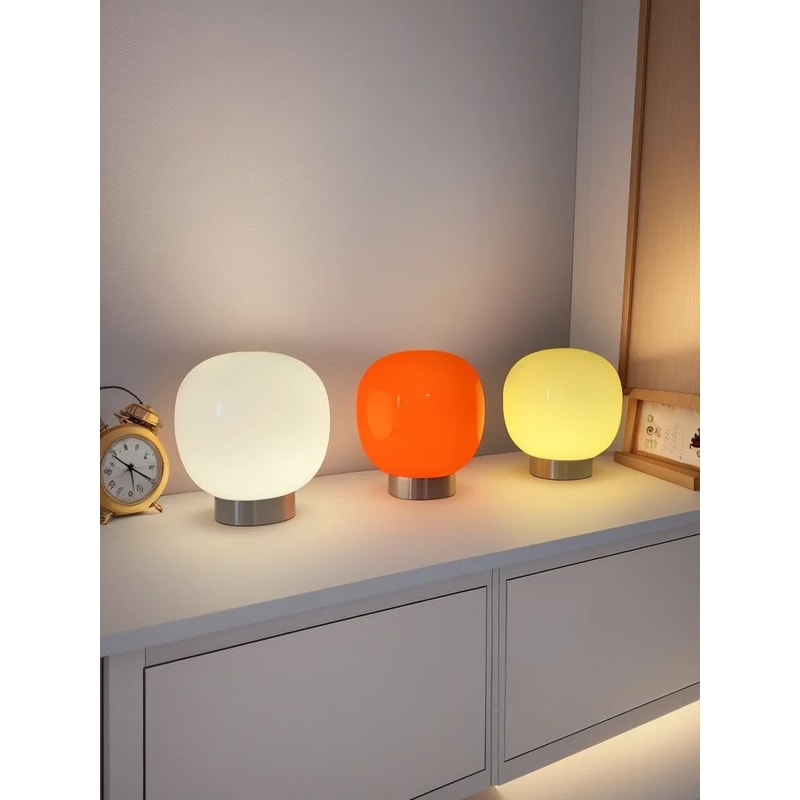 Macaron Glass Table Lamp With Trichromatic Dimming 12