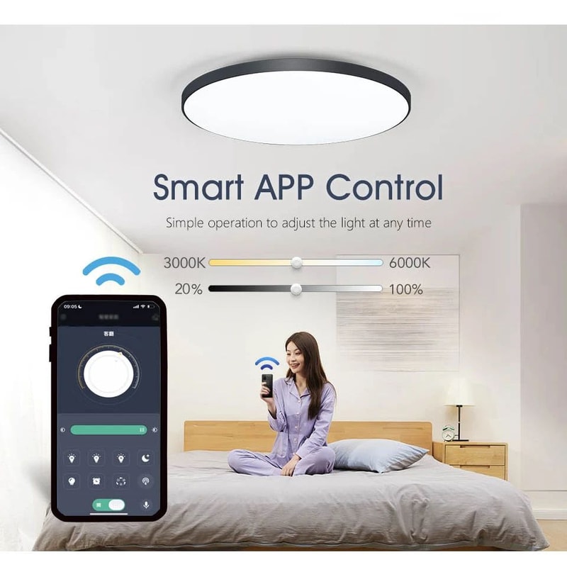 Smart LED Ceiling Lamp 36W50W With App Remote Control 8
