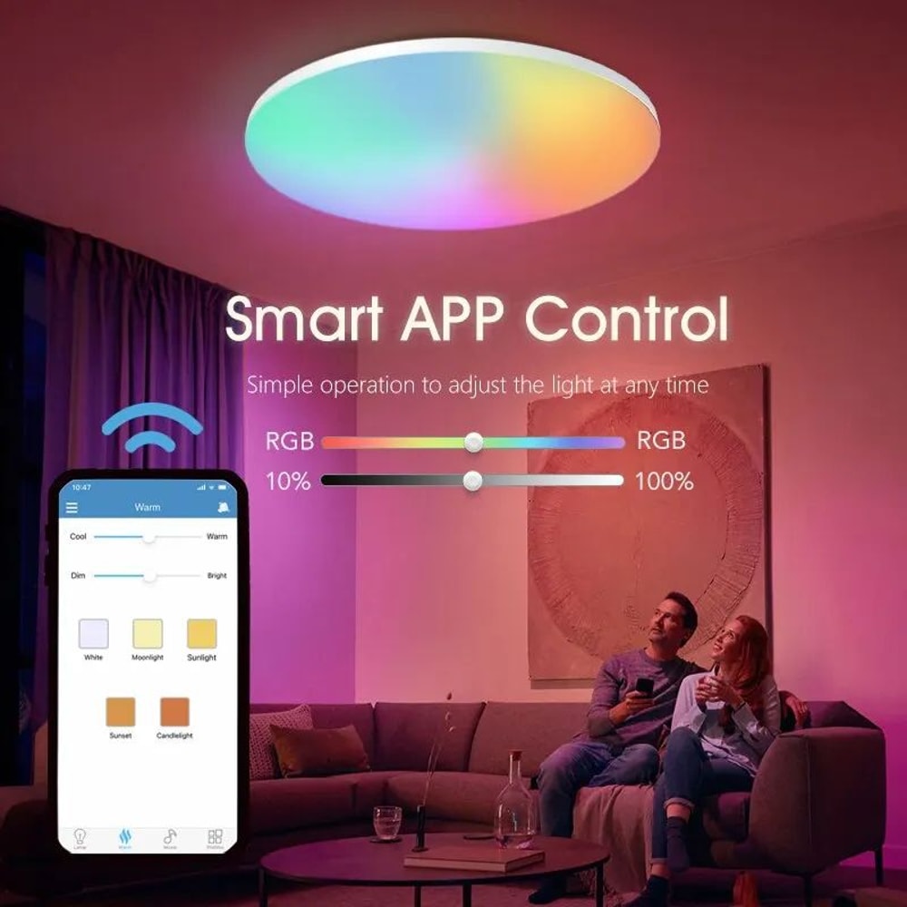 Smart RGB CCT LED Ceiling Light With App Control 2